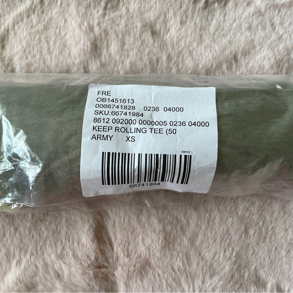 NEW Free People Keep Rolling Tee In Army - Picture 10 of 11